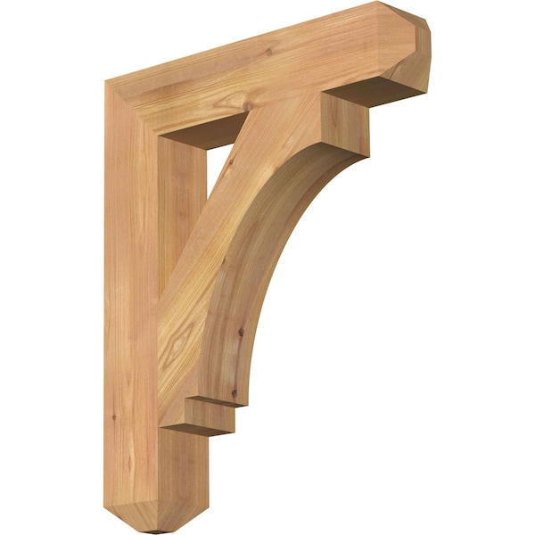 Ekena Millwork Imperial Craftsman Smooth Bracket, Western Red Cedar, 3 1/2"W x 18"D x 22"H BKT04X18X22IMP04SWR - main